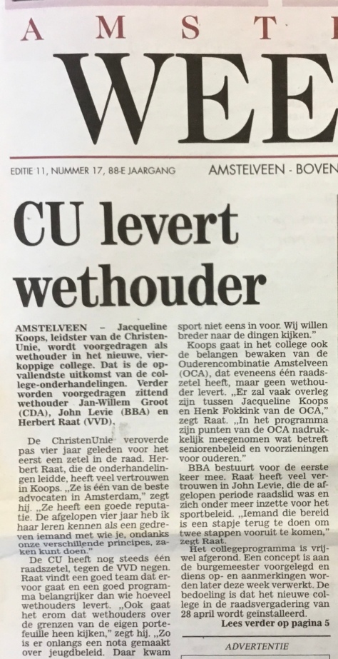 2010-21-4: Amstelveens Weekblad; herbert Raat over de collegevorming in Amstelveen