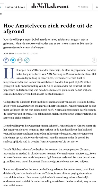 2013-6-11 De Volkskrant reconsructie A9 Amstelveen 1 van 4