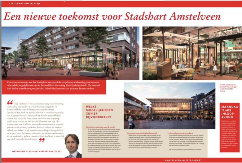2017-10-5 Themapagina; Herbert Raat over Stadshart Amstelveen