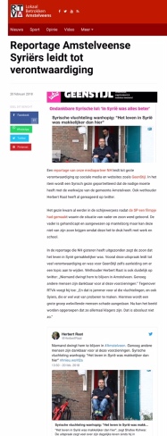 2018-20-2-RTVA; VVD-wethouder Herbert Raat over ontevreden Syriër in Amstelveen