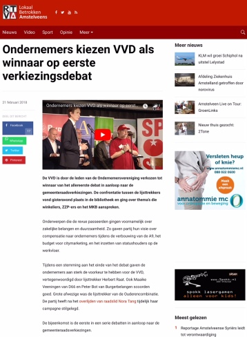 2018-21-2 RTVA- Herbert Raat VVD winnaar ondernemers debat