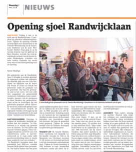 2018-9-5 Amstelveens Nieuwsblad over open Joodse huizen Anne Bilk, Mart Benders en Herbert Raat Amstelveen Randwijcklaan 13