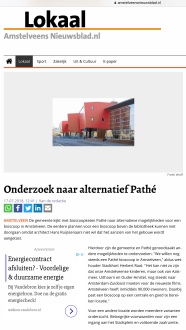 2018-17-7 Amstelveens Nieuwsblad site; Herbert Raat over Pathe in Amstelveen