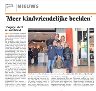 2018-7-11 Amstelveens Nieuwsblad: Herbert Raat over Kindvriendelijke beelden Amstelveen