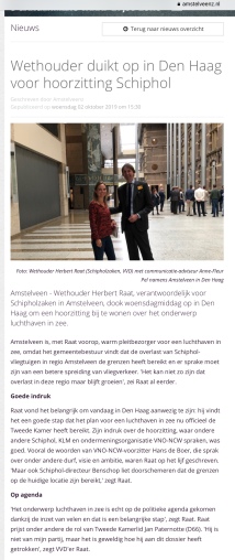 2019-2-10; Amstelveenz; Herbert Raat en Anne Fleur Pel in Den Haag bij hoorzitting