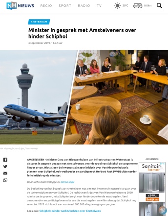 2019-4-9; NHnieuws; Herbert Raat, Floor Gordon, Tjapko Poppens en Cora van Nieuwenhuizen gesprek Schiphol