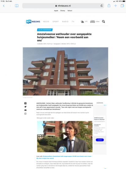2019-2-10; NHnieuws: Herbert Raat over zelfbewoningsplicht in Amstelveen