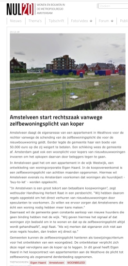 2019-19-12 NUL20; Herbert raat over procedure zelfbewoningsplicht Amstelveen