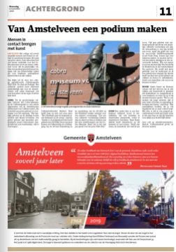 2019-6-11; Het Amstelveens Nieuwsblad; Herbert Raat over de cultuuragenda Amstelveen: de stad als podium