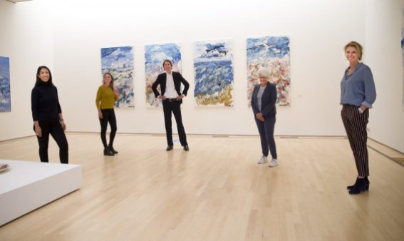 2020: bezoek aan Museum Jan; Rubiah Balsem, Anne-Fleur Pel, Herbert Raat, Anne-Mieke van der Vet en Marieke Uildriks