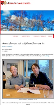 17-1-2023: Amstelveenweb.com; Herbert Raat over wijkhandhavers 1 van 3
